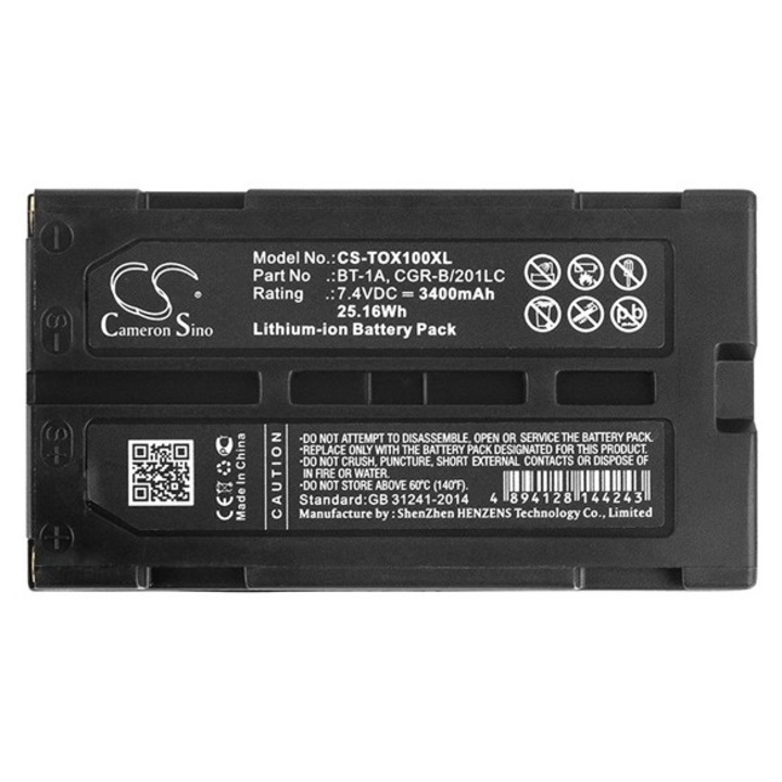 Cameron sino li-ion akkumulátor, 7.4v, 3400mAh, kompatibilis topcon bt-1a kompatibilis-vel