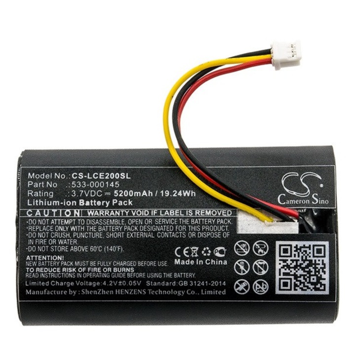 Cameron sino li-ion akkumulátor, 3.7v, 5200mAh, kompatibilis logitech 533-000145 kompatibilis-vel