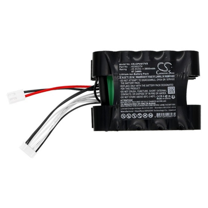Cameron sino li-ion akkumulátor, 25.9v, 2600mAh, kompatibilis concept 42392274 -vel