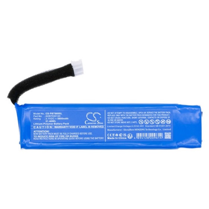Cameron sino li-polymer akkumulátor, 3.7v, 5800mAh, kompatibilis philips 996580007202 kék-vel