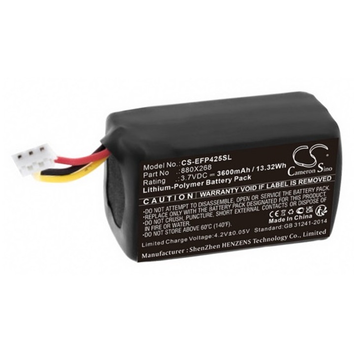 Cameron sino li-polymer akkumulátor, 3.7v, 3600mAh, kompatibilis exfo 880x268 -vel