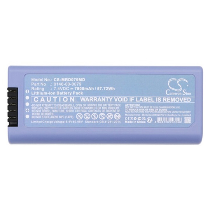 Cameron sino li-ion akkumulátor, 7, 4v, 7800mAh, kompatibilis mindray 0146-00-0079 szürke-vel