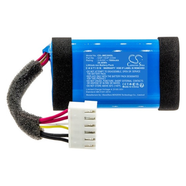 Cameron sino li-ion akkumulátor, 3, 6v, 7800mAh, kompatibilis jbl gsp-1s3p-ch40 kék-vel