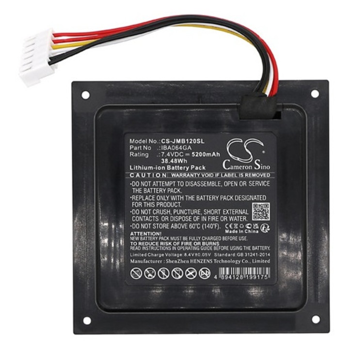 Cameron sino li-ion akkumulátor, 7, 4v, 5200mAh, kompatibilis jbl iba064ga -vel