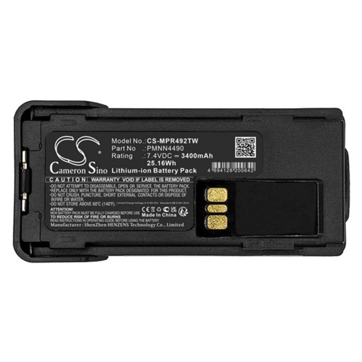 Cameron sino li-ion akkumulátor, 7, 4v, 3400mAh, kompatibilis motorola pmnn4418 -vel