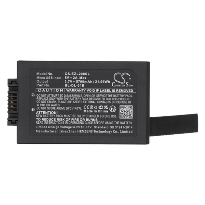 Cameron sino li-ion akkumulátor, 3, 7v, 5700mAh, kompatibilis ezviz bl-dl-01b -vel