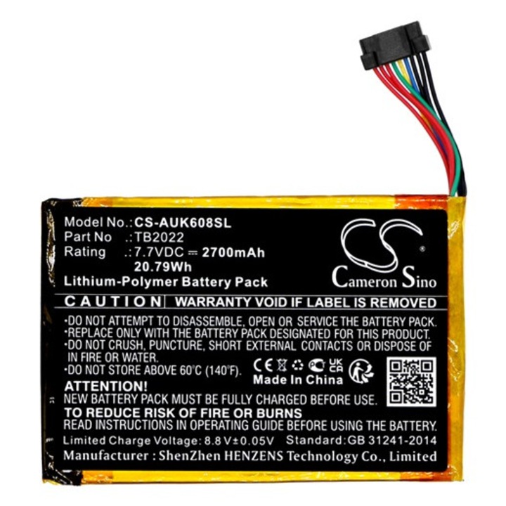 Cameron sino li-polymer akkumulátor, 7, 7v, 2700mAh, kompatibilis autel tb2022 -vel