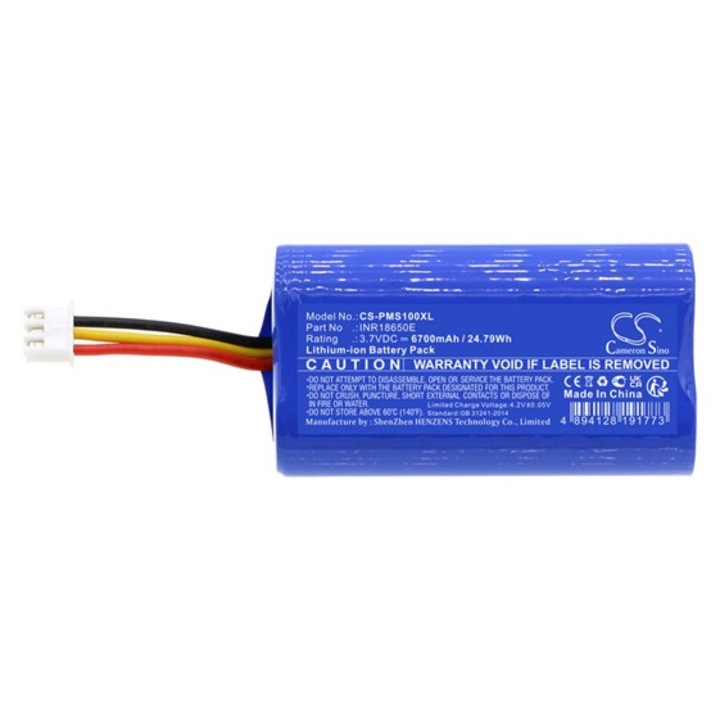 Cameron sino li-ion akkumulátor, 3, 7v, 6700mAh, kompatibilis pure inr18650e kék-vel