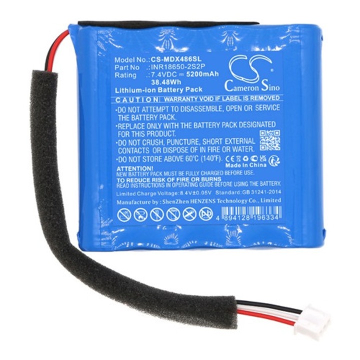 Cameron sino li-ion akkumulátor, 7, 4v, 5200mAh, kompatibilis monster inr18650-2s2p kék-vel