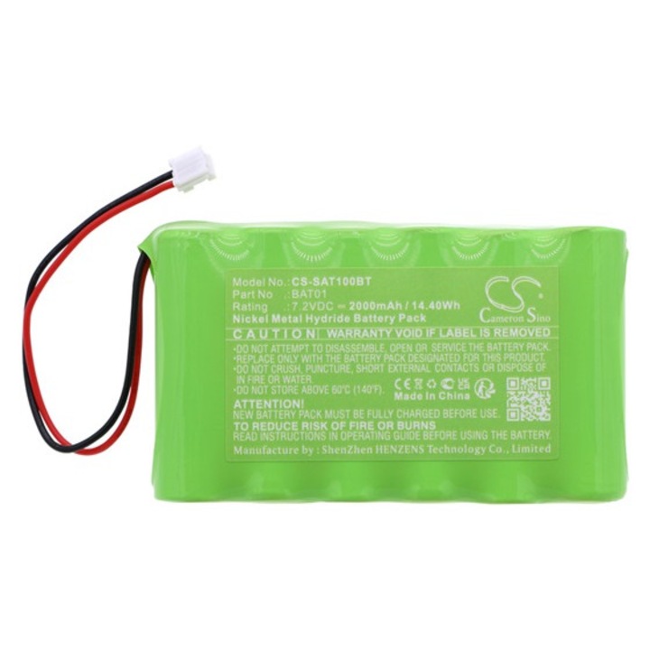 Cameron sino ni-mh akkumulátor, 7, 2v, 2000mAh, kompatibilis scantronic bat01 zöld-vel