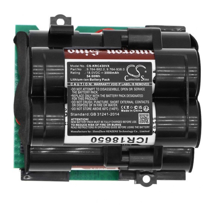 Cameron sino li-ion akkumulátor, 18, 0v, 3000mAh, kompatibilis karcher 9.764-882.0 -vel