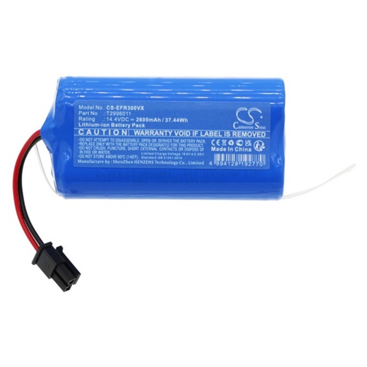 Cameron sino li-ion akkumulátor, 14, 4v, 2600mAh, kompatibilis eufy cmicr18650f9m-4s1p kék-vel