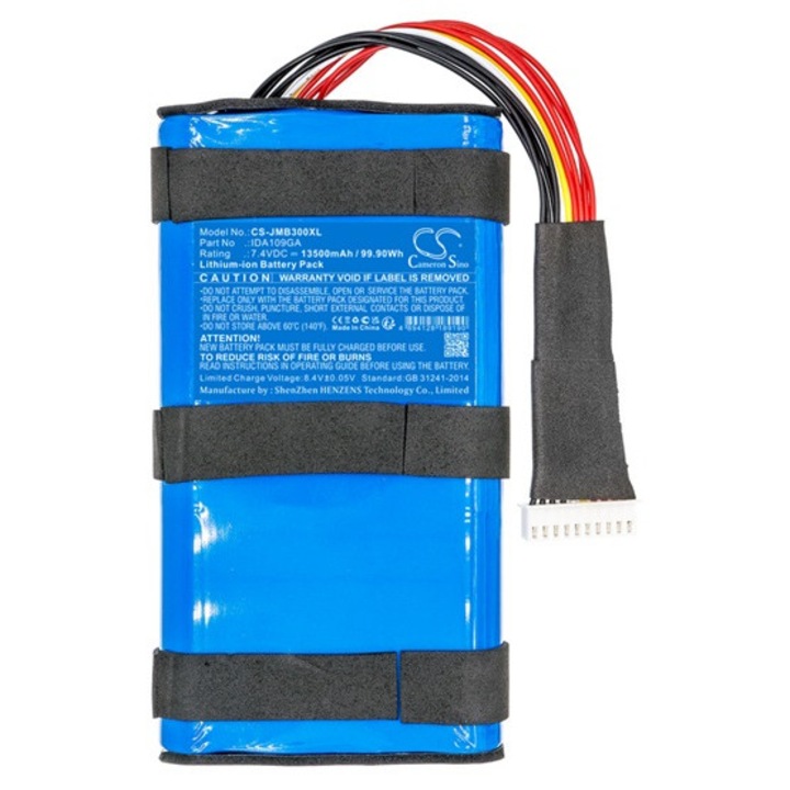 Cameron sino li-ion akkumulátor, 7.4v, 13500mAh, kompatibilis jbl ida109ga kék-vel