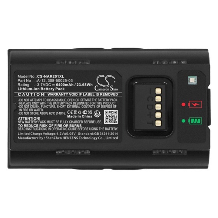 Cameron sino li-ion akkumulátor, 3, 7v, 6400mAh, kompatibilis arlo 308-50025-03 -vel