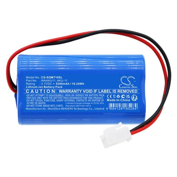 Cameron sino li-ion akkumulátor, 3.7v, 5200mAh, kompatibilis sonel aku-11 kék-vel
