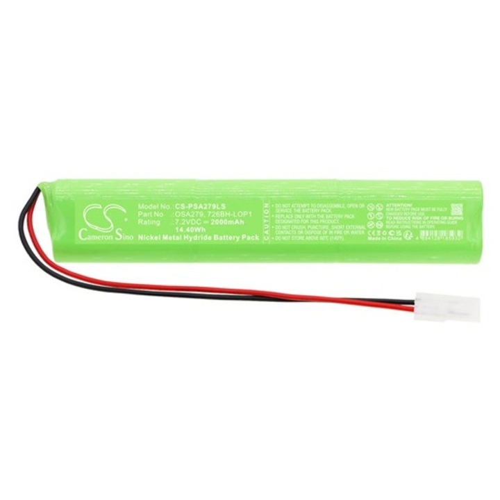 Cameron sino ni-mh akkumulátor, 7.2v, 2000mAh, kompatibilis powersonic 726bh-lop1 zöld-vel