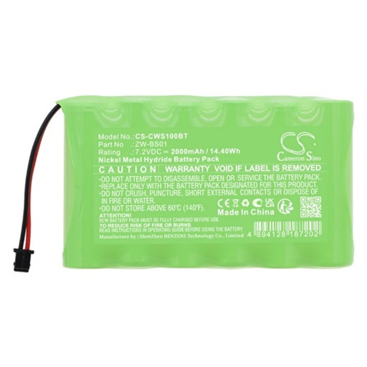 Cameron sino ni-mh akkumulátor, 7.2v, 2000mAh, kompatibilis caddx zw-bs01 zöld-vel