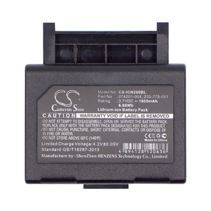 Cameron sino li-ion akkumulátor, 3.7v, 1800mAh, kompatibilis intermec 074201-004 -vel