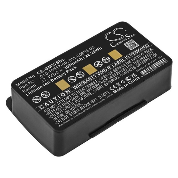 Cameron sino li-ion akkumulátor, 7.4v, 3000mAh, kompatibilis garmin 010-10517-00 -vel