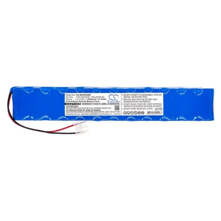 Cameron sino ni-mh akkumulátor, 14.4v, 3000mAh, kompatibilis bruker 12n-1800scr kék-vel