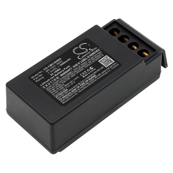 Cameron sino li-ion akkumulátor, 7.4v, 3400mAh, kompatibilis cavotec m5-1051-3600 -vel
