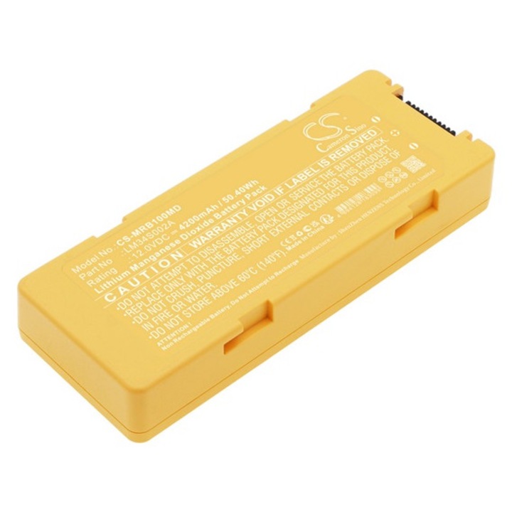 Cameron sino li-mno2 akkumulátor, 12.0v, 4200mAh, kompatibilis mindray lm34s002a citromsárga-vel