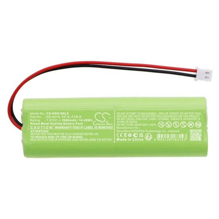 Cameron sino ni-mh akkumulátor, 7.2v, 2000mAh, kompatibilis kern kb-a01n zöld-vel