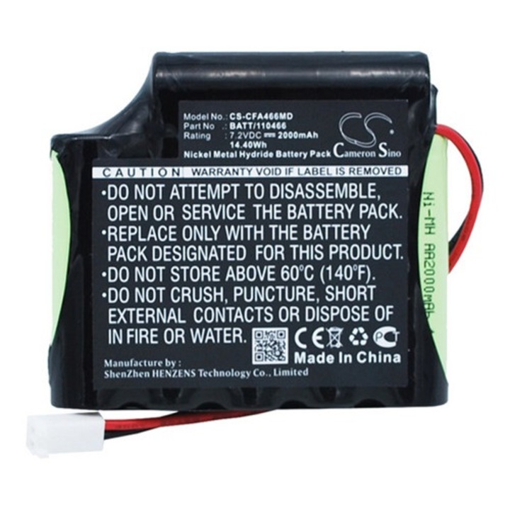 Cameron sino ni-mh akkumulátor, 7.2v, 2000mAh, kompatibilis cefar 120466 -vel