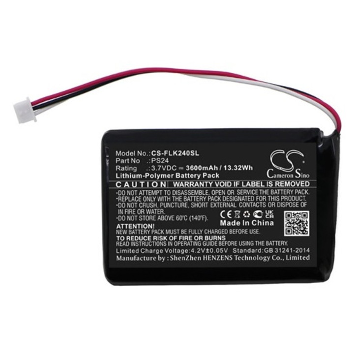 Cameron sino li-polymer akkumulátor, 3.7v, 3600mAh, kompatibilis flir ps24 -vel