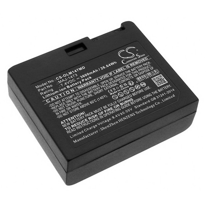 Cameron sino li-ion akkumulátor, 7.4v, 3600mAh, kompatibilis olympus maj-1467 fehér-vel