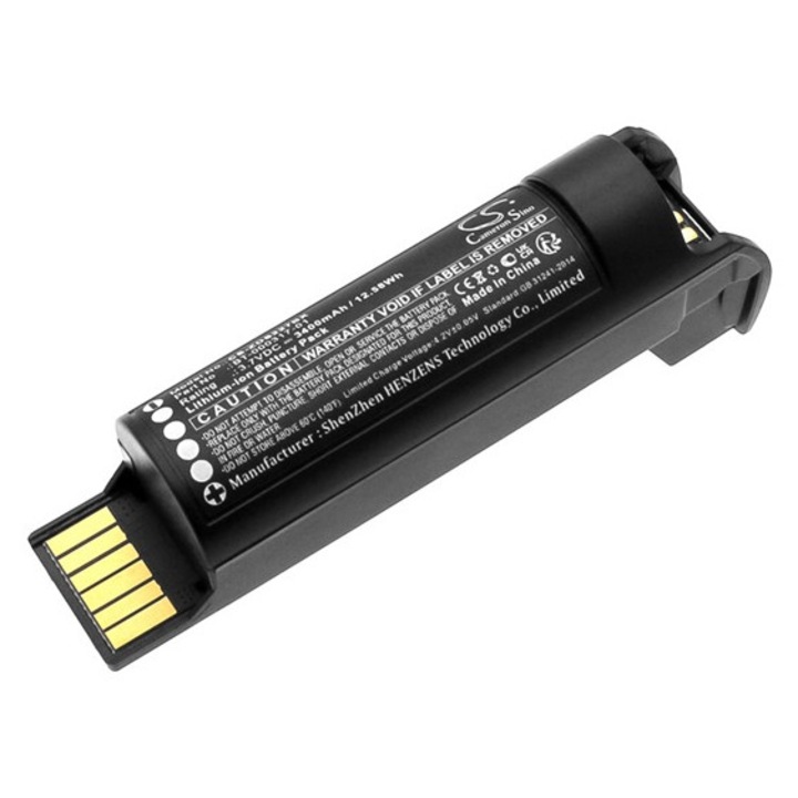 Cameron sino li-ion akkumulátor, 3.7v, 3400mAh, kompatibilis zebra bt-000317-01 -vel