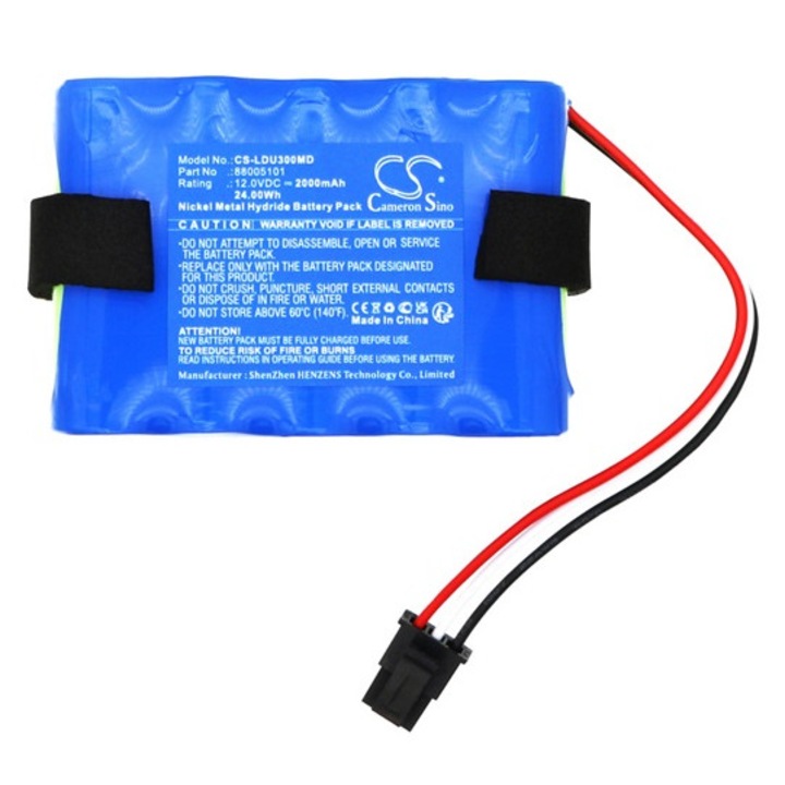 Cameron sino ni-mh akkumulátor, 12.0v, 2000mAh, kompatibilis laerdal 110517-o kék-vel
