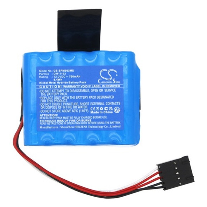 Cameron sino ni-mh akkumulátor, 12.0v, 700mAh, kompatibilis spacelabs 146-0053-00 kék-vel