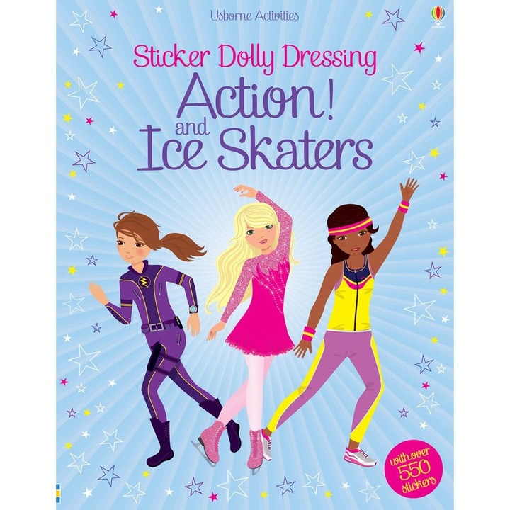 Sticker Dolly Dressing Action & Ice Skaters - Carte Usborne (5+)