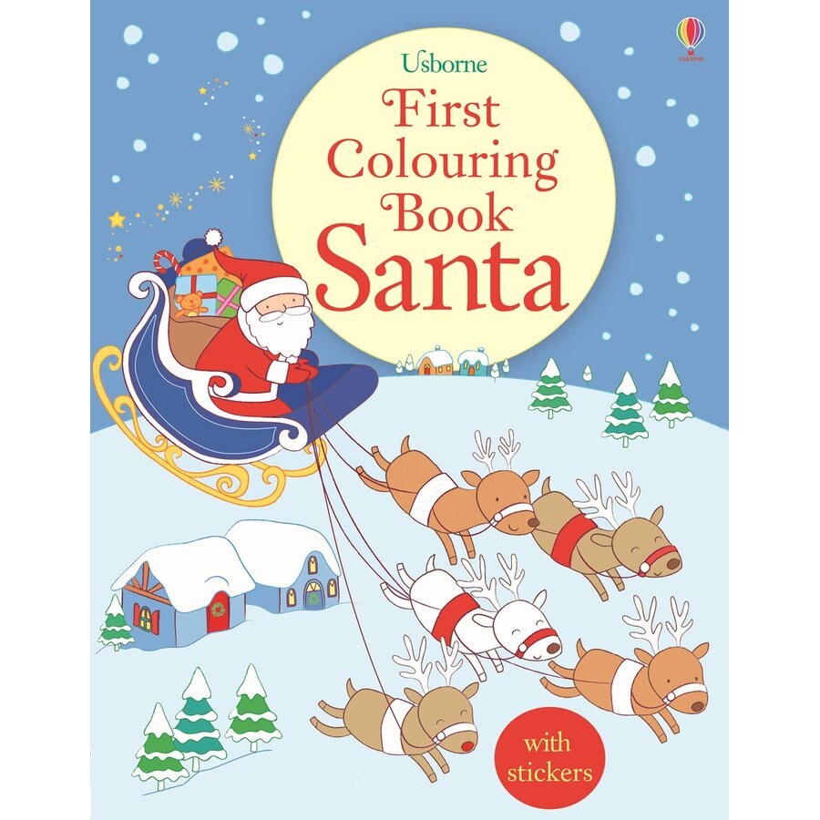First Colouring Book Santa - Carte Usborne (3+)