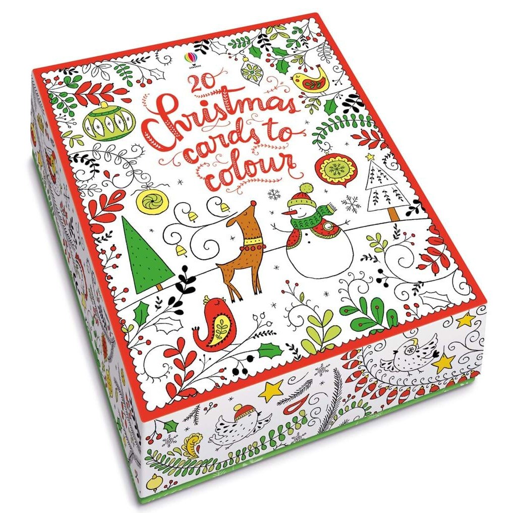 20 Christmas cards to colour