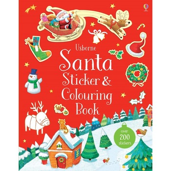 Santa Sticker & Colouring Book - Carte Usborne (3+) Santa Sticker & Colouring Book - Carte Usborne (3+)