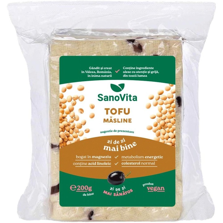 Tofu cu Masline Sterilizat, Sanovita, 200 g
