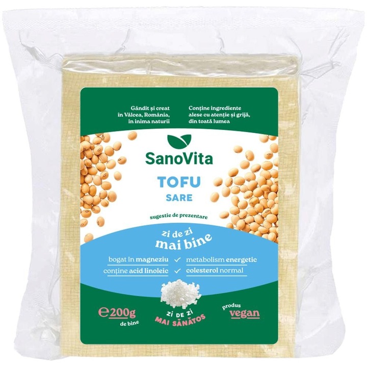 Set 2 x Tofu cu Sare Sterilizat, Sanovita, 200 g