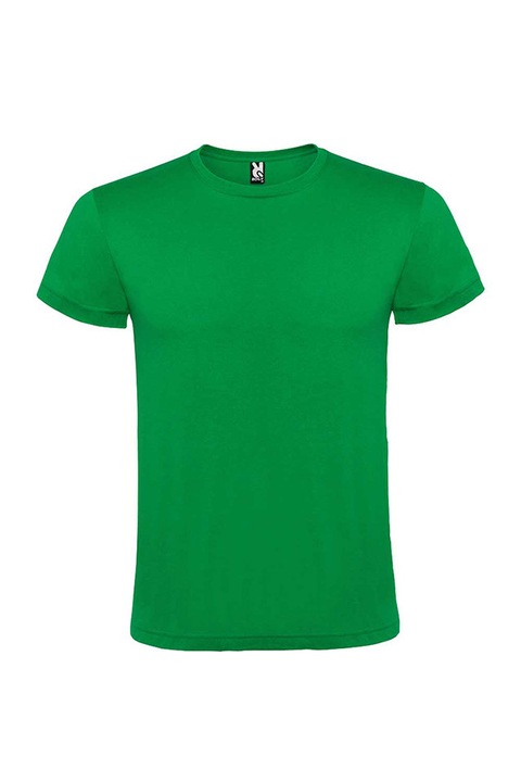 Tricou uni simplu, bumbac 100%, Roly, model ATOM, Verde