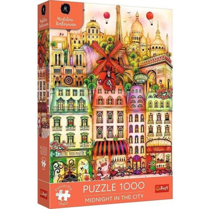 Trefl 1000 db-os Premium Plus puzzle - Éjfél Párizsban (12073)