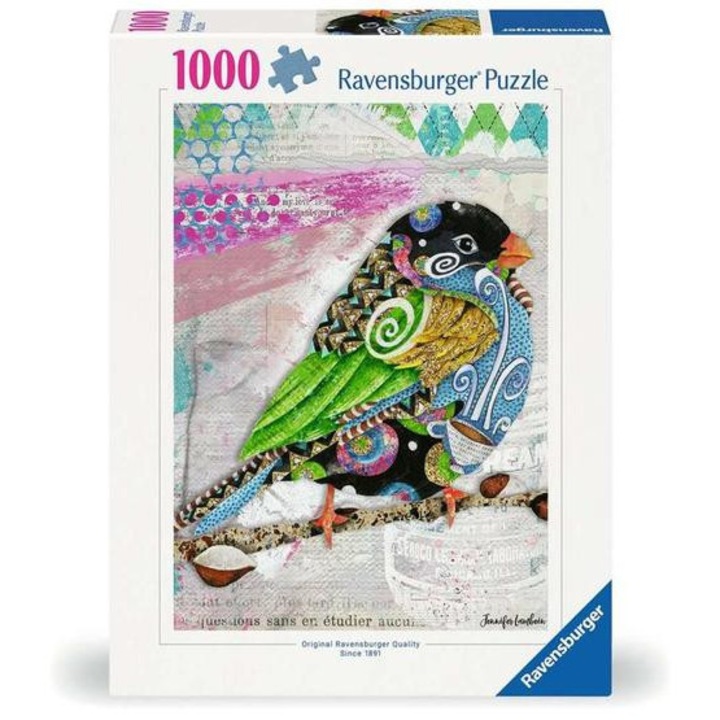 Пъзел Ravensburger от 1000 части - Цветна птица (12001438)