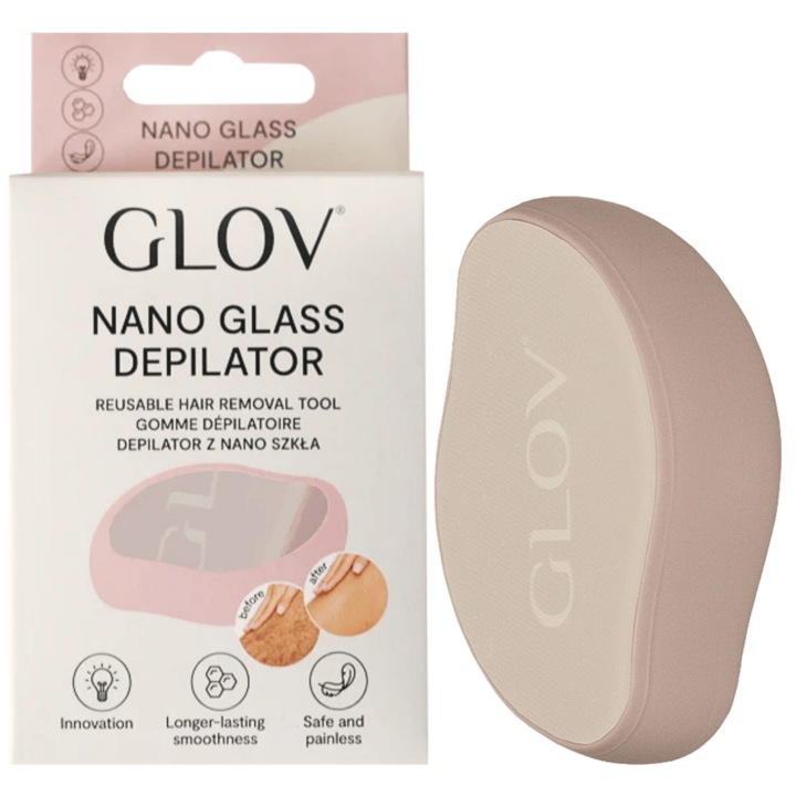 GLOV - Epilator cu nano-sticla roz, 1 buc - epilator cu nano-sticla, roz