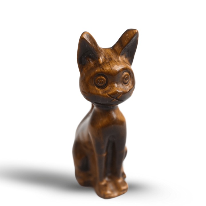 CraftMystic figura, A Bátorság Őrzője, természetes tigrisszem kő, 5cm