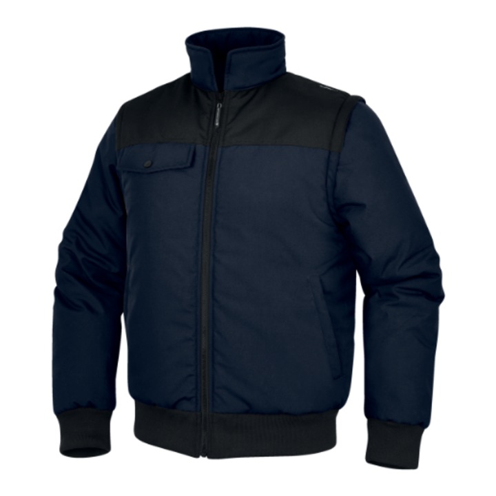 Jacheta cu maneci detasabile rezistenta la vant, culoarea bleumarin, NEWDELTA2, Delta Plus XXL BLEUMARIN-NEGRU