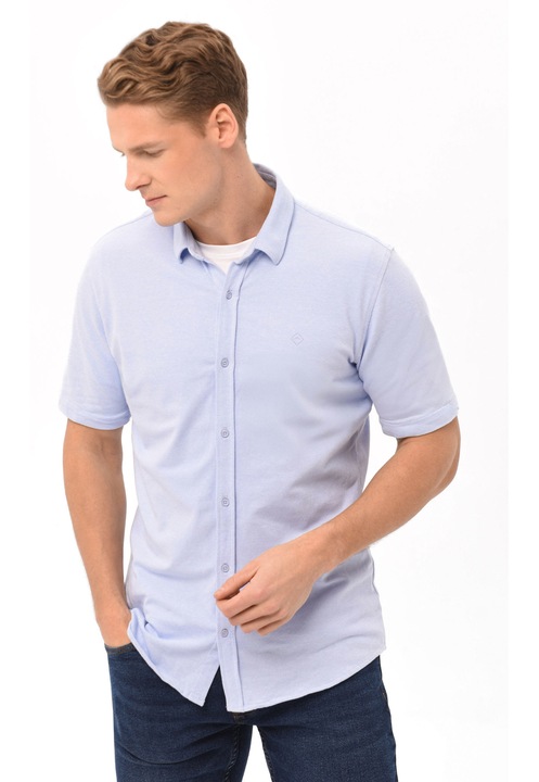 Camasa cu maneci scurte Volcano C-Xewir pentru barbati, Albastru deschis, Slim Fit, S