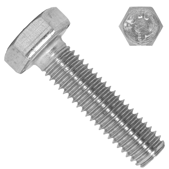 Set 100 Surub cap hexagonal DIN 933 filet complet M8 x 25 mm