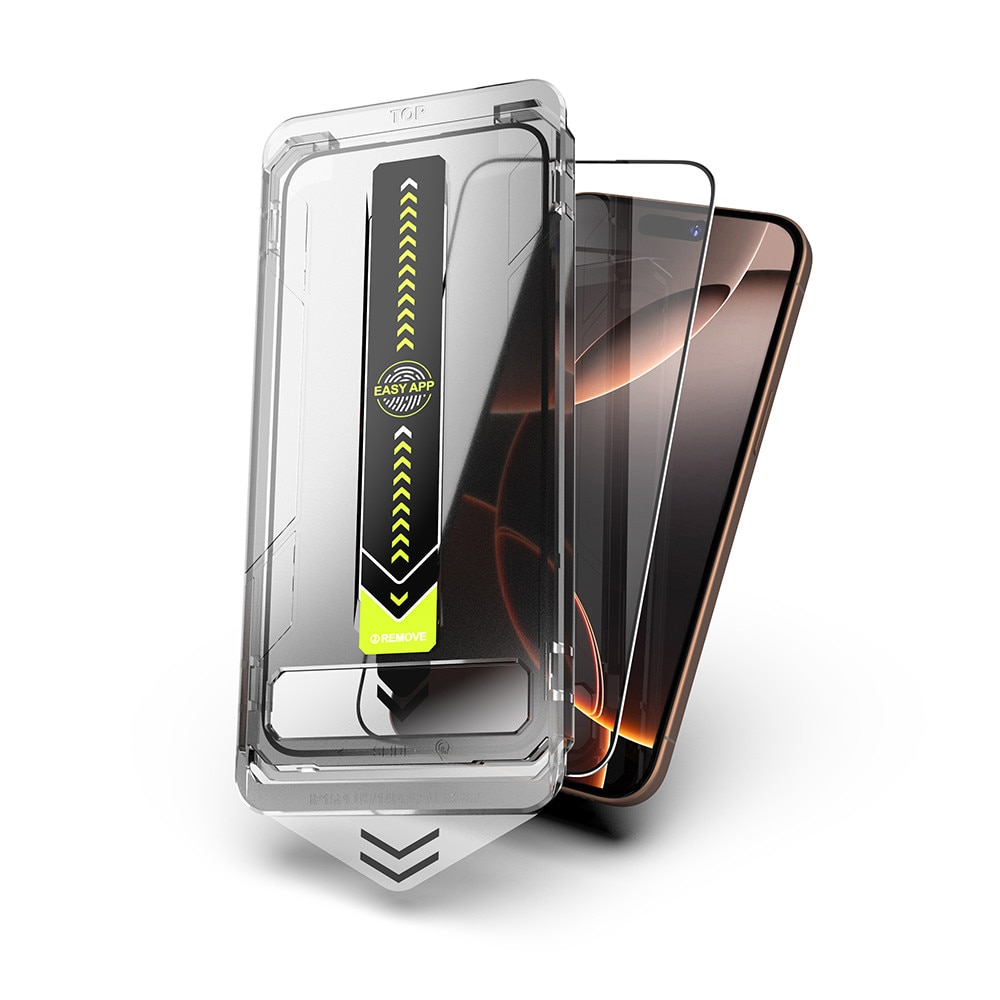 Set 2 x Folie sticla Premium pentru iPhone 17 ClearShield Ultra HD, Aplicare Usoara Easy Install+, Claritate Cristalina, Anti-soc & Anti-Zgarieturi - margini negre