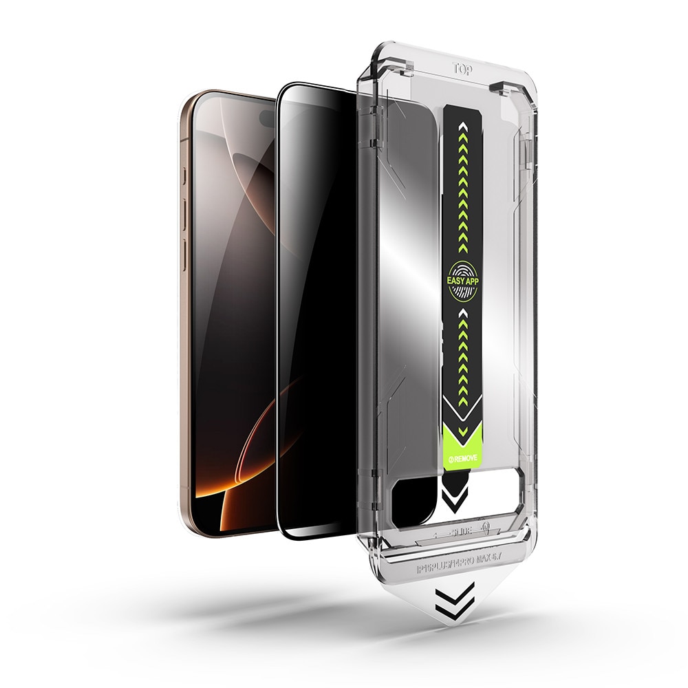 Folie pentru iPhone 15 / iPhone 16 - Techsuit TitanGlass FullCover - Privacy