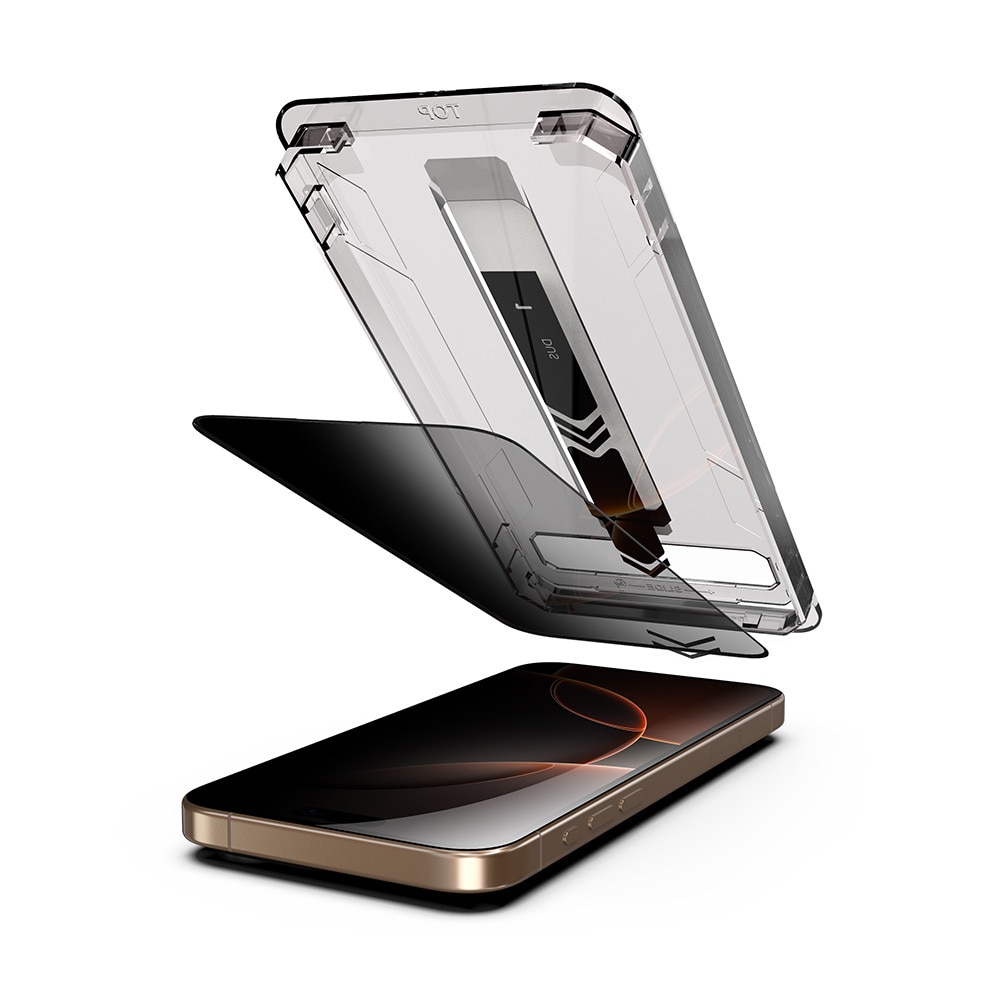 Folie pentru iPhone 15 / iPhone 16 - Techsuit TitanGlass FullCover - Privacy